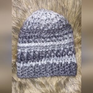 Gray Multi With Lil Sparkle Crochet Beanie Osfm